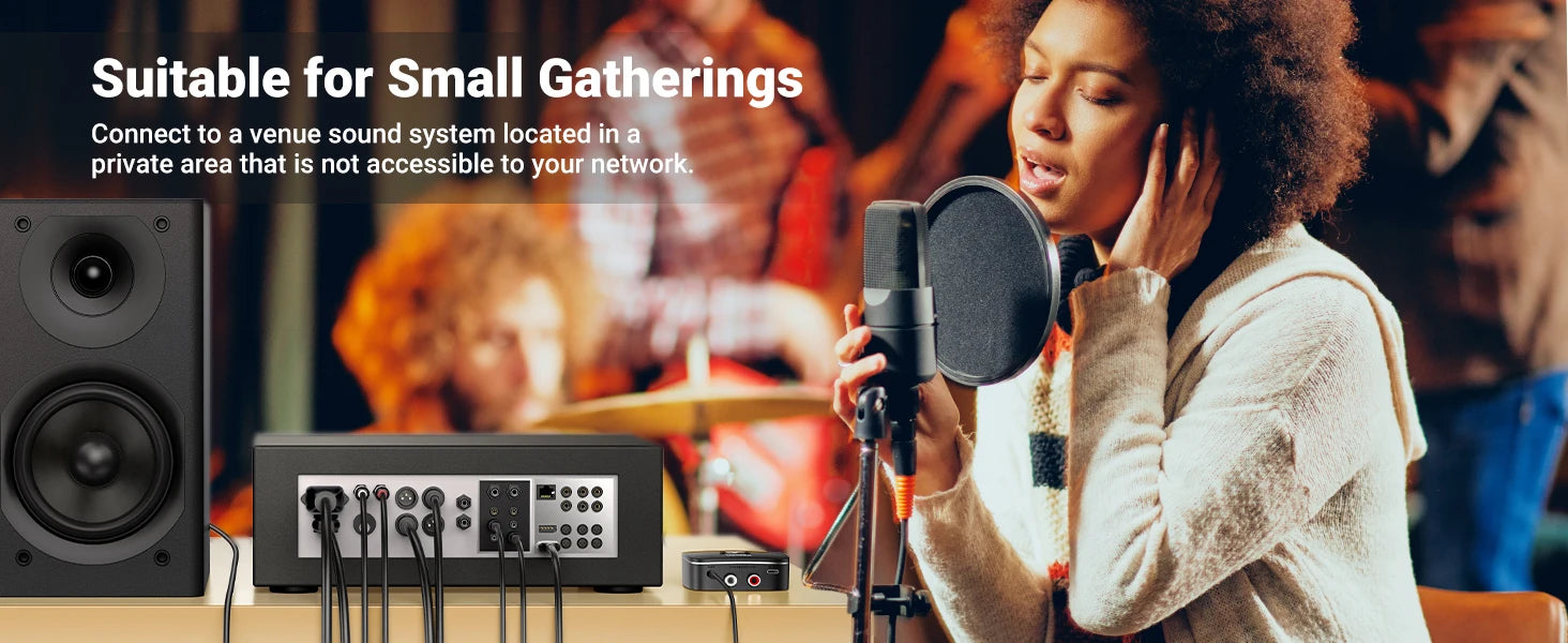 UGREEN AUX RCA Bluetooth Receiver Adapter for Home Stereo System, HiFi 3.5mm RCA Bluetooth Adapter for Old Stereo Receiver