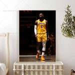 1PC L-LeBron J-James Poster Self-adhesive Art Waterproof Paper Sticker Coffee House Bar Room Wall Decor