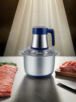 5L Large Capacity Meat Grinders Food Processor Stainless Steel Multi-Function Kitchen Mixer For Meat Vegetables Fruits Cooking