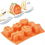 Pumpkin Halloween Silicone Mold for Cake Biscuit Candy Baking Skull Bat Spider Trick Or Treat kid Children Halloween Party Decor