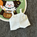 For 15cm cute mini labubu clothes  Kawaii Cartoon Bib Pants  With matching shoes Labubu Accessories