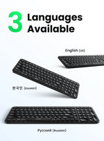 UGREEN Keyboard Wireless Bluetooth & 2.4GHz Russian/Korean/English Keycaps for Laptop MacBook iPad PC Tablet Bluetooth Keyboard