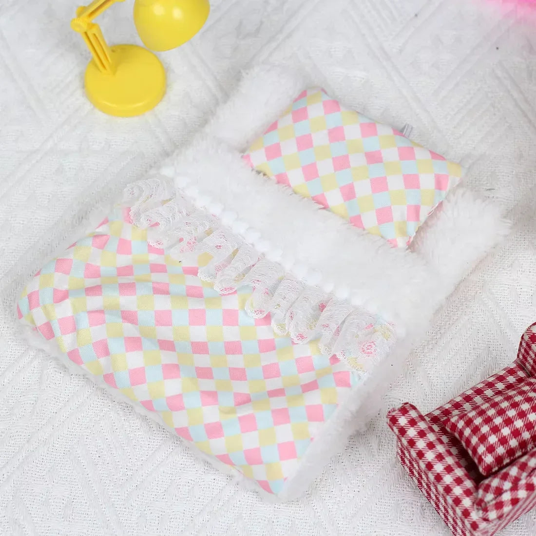 Doll Bed Sleeping Bag For 17cm Ropa Labubu Plush Toy & Accessories Cute Set Home Warmth Girl Gift