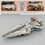 NEW 660PCS MOC Space Venator Class Star Destroyer Midi Scale Building Blocks Model Creative Expert Bricks DIY Assemble Toys Gift