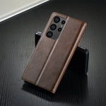 Leather Case for Samsung Galaxy S23 S24 S25 FE Ultra Plus Edge A07 A17 A35 A55 A06 A16 A26 A36 A56 5G Flip Wallet Card Holder