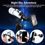 BOSSDUN 40070 Telescope w/Phone Adapter & Sturdy Tripod - 70mm Aperture for Stargazing, Birding, Beginners, Portable Scope