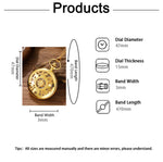 Antique Steampunk Vintage Arabic Numerals Quartz Pocket Watch Gold Case Necklace Pendant Clock Chain Mens Women