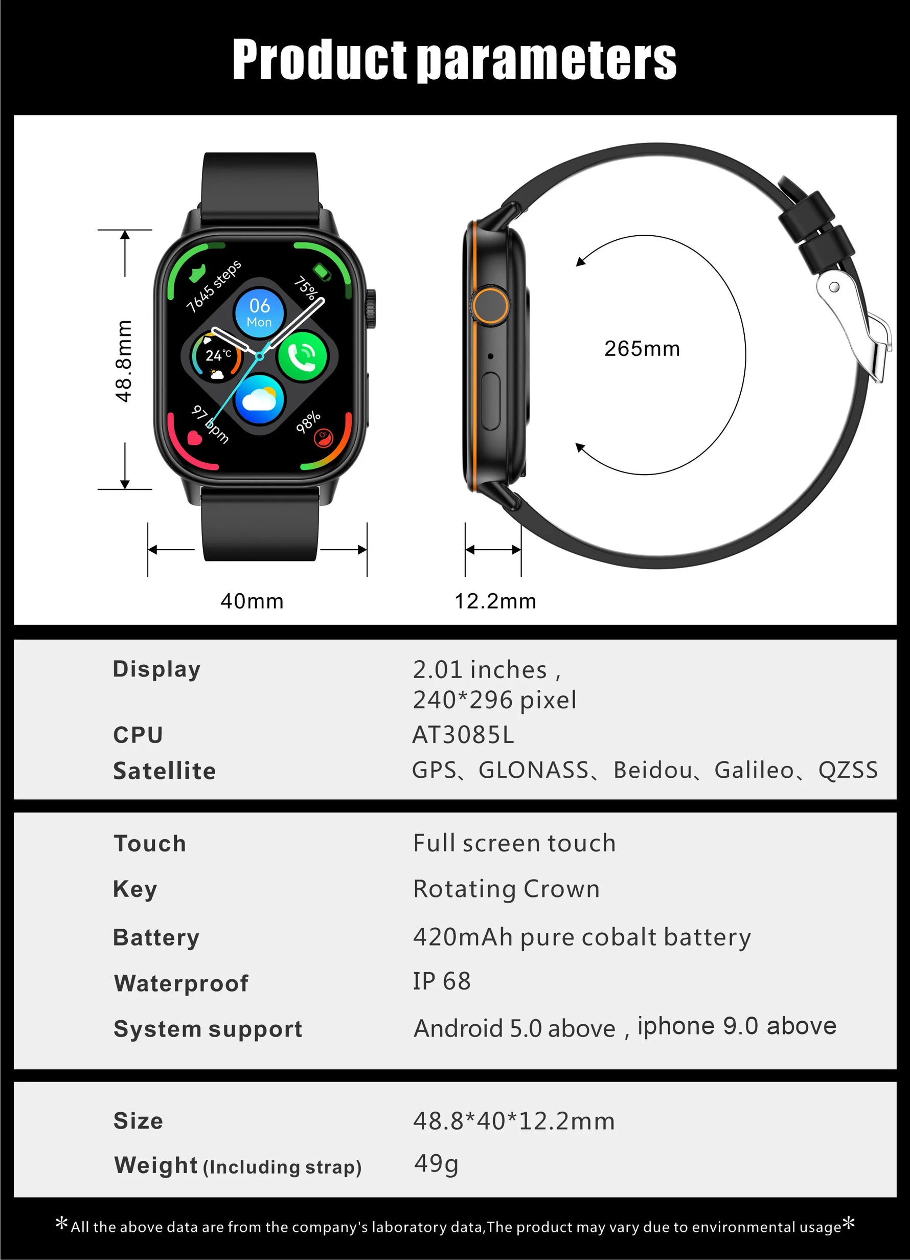 LIGE 2025 For Android IOS GPS Smart Watch Women 2.01