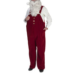 Adult Santa Claus Costume Suspender Jumpsuit Festival Fancy Dress Cosplay Clothing