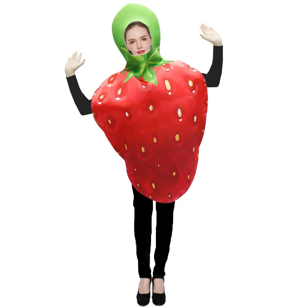 Avocado Cosplay Costume Fruit Food Party Jumpsuit Adult Carnival Purim Disguise Clothes Couple Fancy Holiday Outfit 2025 New