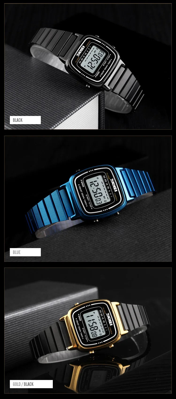 SKMEI 1901 Luxury Small Dial Digital Women Watch Ladies Calendar Waterproof Lady Sports Wristwatches Girl Clock 1252 Reloj Mujer