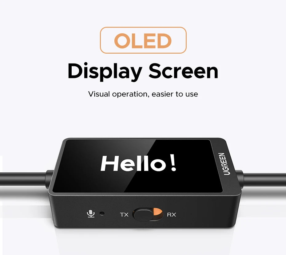 【 RU】UGREEN Bluetooth5.4  3.5mm Jack Audio OLED Display for Home Stereo Car