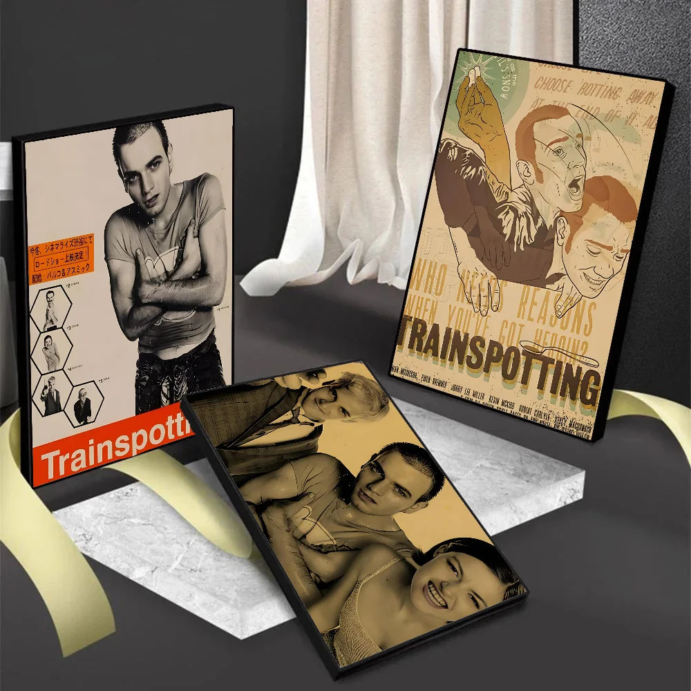 Popular Famous Classic Movies Trainspotting Classic Movie Poster Posters Home Room Bar Cafe Decor Art Wall Painting Picture