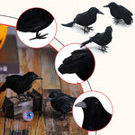 6-18Pcs Halloween Crow Decors Fake Crow Decors Artificial Crows Black Feather Crows Lifelike Ravens Halloween Party Decoration