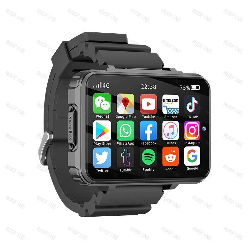 4G LTE Android Smartwatch 2025 Connected Watch Man Sim Card Phone Mobile 2.4 Inch 1.4GHz Electronics Smart Watch New In Global