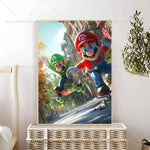 1PC Classic Anime Movie M-Marios Poster Self-adhesive Art Waterproof Paper Sticker Coffee House Bar Room Wall Decor