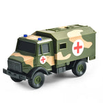 Alloy Metal Car Clockwork Simulation Military Armed Tank Armored Vehicle Car Truck Children's Toy Model Helicopter