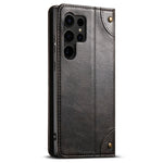 Flip Leather Phone Case for Samsung Galaxy S25 S24 Ultra S23 S22 Plus S 25 Note 20 with Magnetic Card Slot Holder Cover LS055
