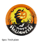 Halloween Themed Disposable Tableware Cups 7 Inch Plates 9 Inch Plates Halloween Party Decoration Supplies Festival Supplies