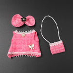 For Korea Kpop Exo Labubu Idol Dolls Jean Dress Big Bowknot Doll Clothes Kids Gift 15-17cm Cute Mini Clothes Doll Accessories