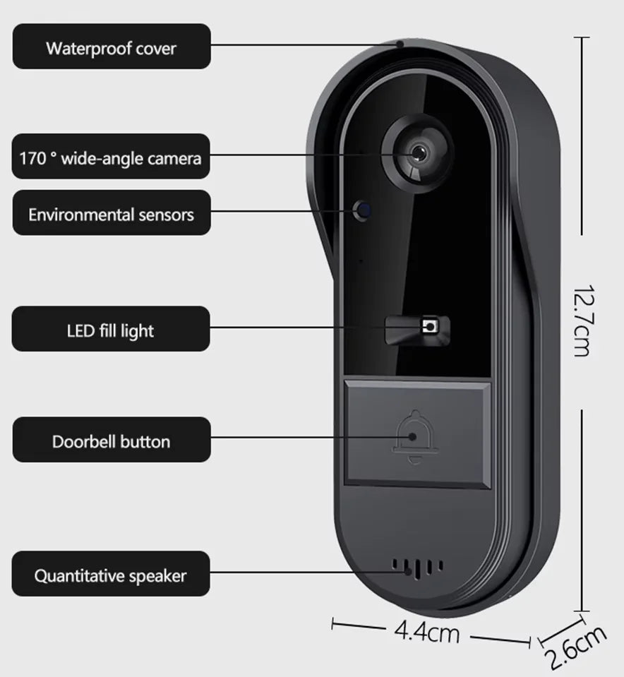 Tuya Smart Doorbell WiFi Smart Home System Wireless Outdoor Doorbell Smart Life Intercom Video Security Protection