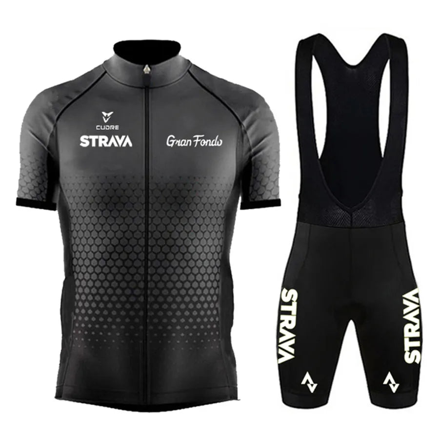 STRAVA Cycling Jersey Set for Men