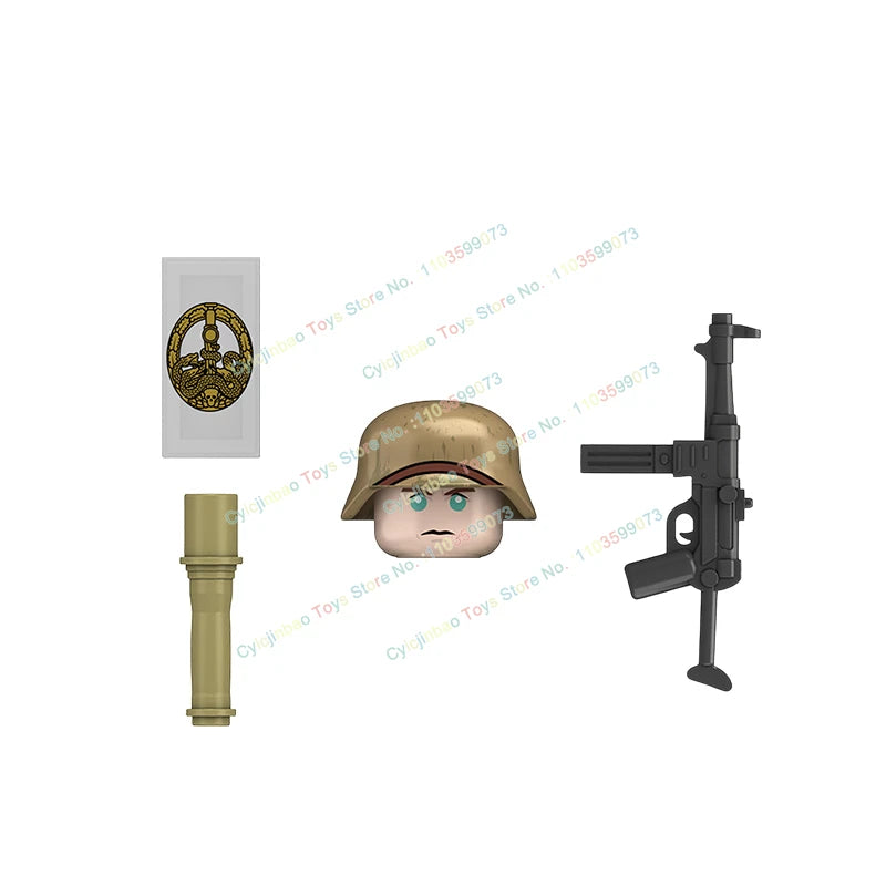 N601-650 MOC Military War Infantry Soldiers Action Figures Creative Bricks Accessories Building Blocks Children's Toys Gifts