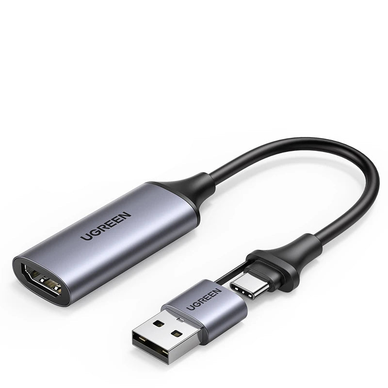 UGREEN HDMI to USB Type C Video Capture Card 4K HDMI Cable Adapter Grabber Box for PC Computer DSLR Camera Live Streaming Record