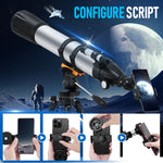 Astronomical Telescope With Finderscope 675 Time Zoom High-definition Moon Viewing Telescope With Phone Rack Refractor Telescope