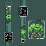 Sports Spiderman Children Watches for Boys Iron Man Captain Super Hero Kids LED Watch Digital Clock Student Toys Gifts