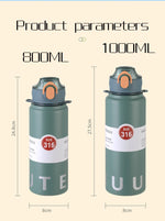 Stainless Steel Thermo Bottle Thermal Water Bottle Large Capacity Tumbler Portable Cold Hot Drinks Thermos Cup Fitness Cold Hot