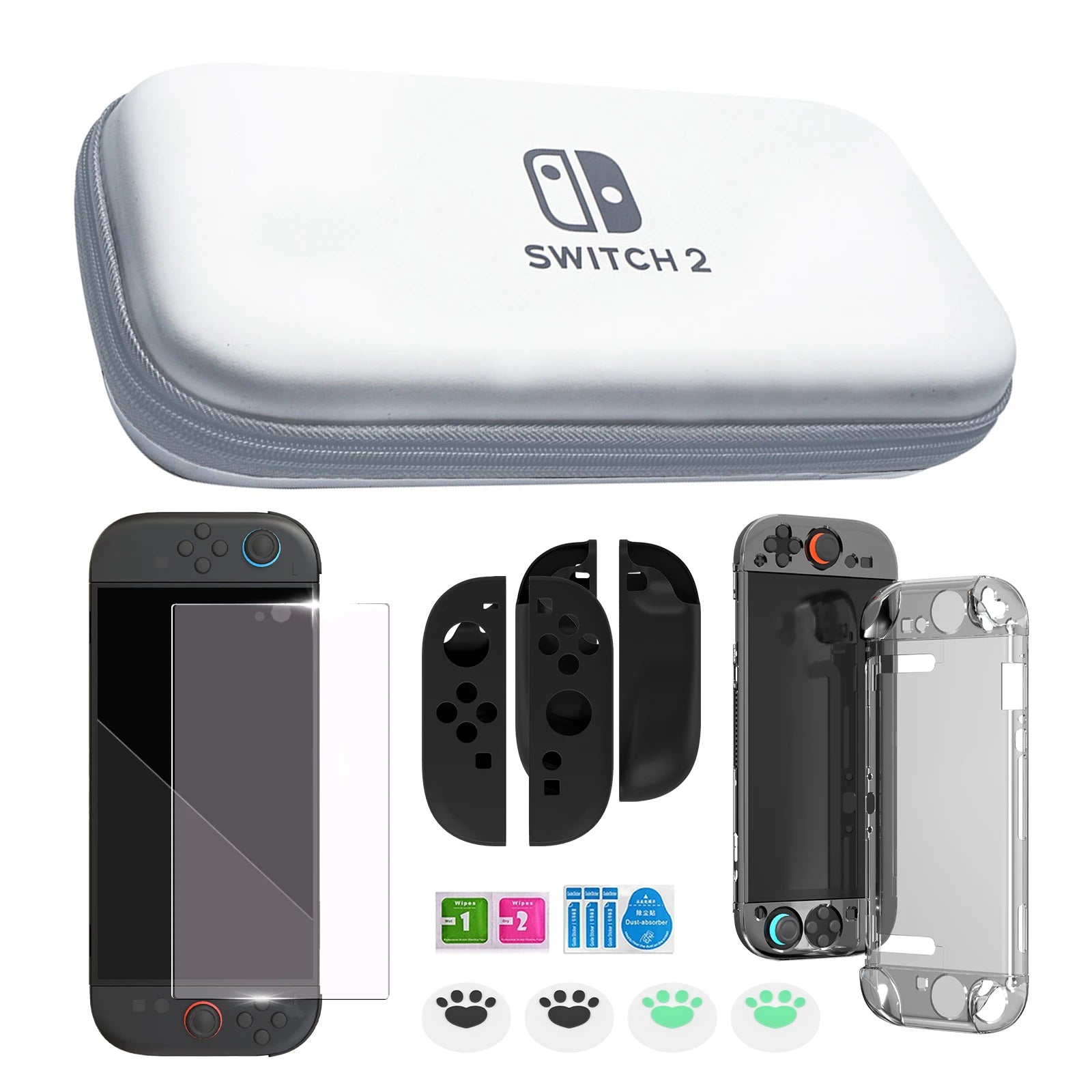 2025 SET New Nintendo Switch 2 Travel Carrying Bag Protective Cover Hard Shell Pack Game Travel Storage Bag Joy-Con Protective Cover