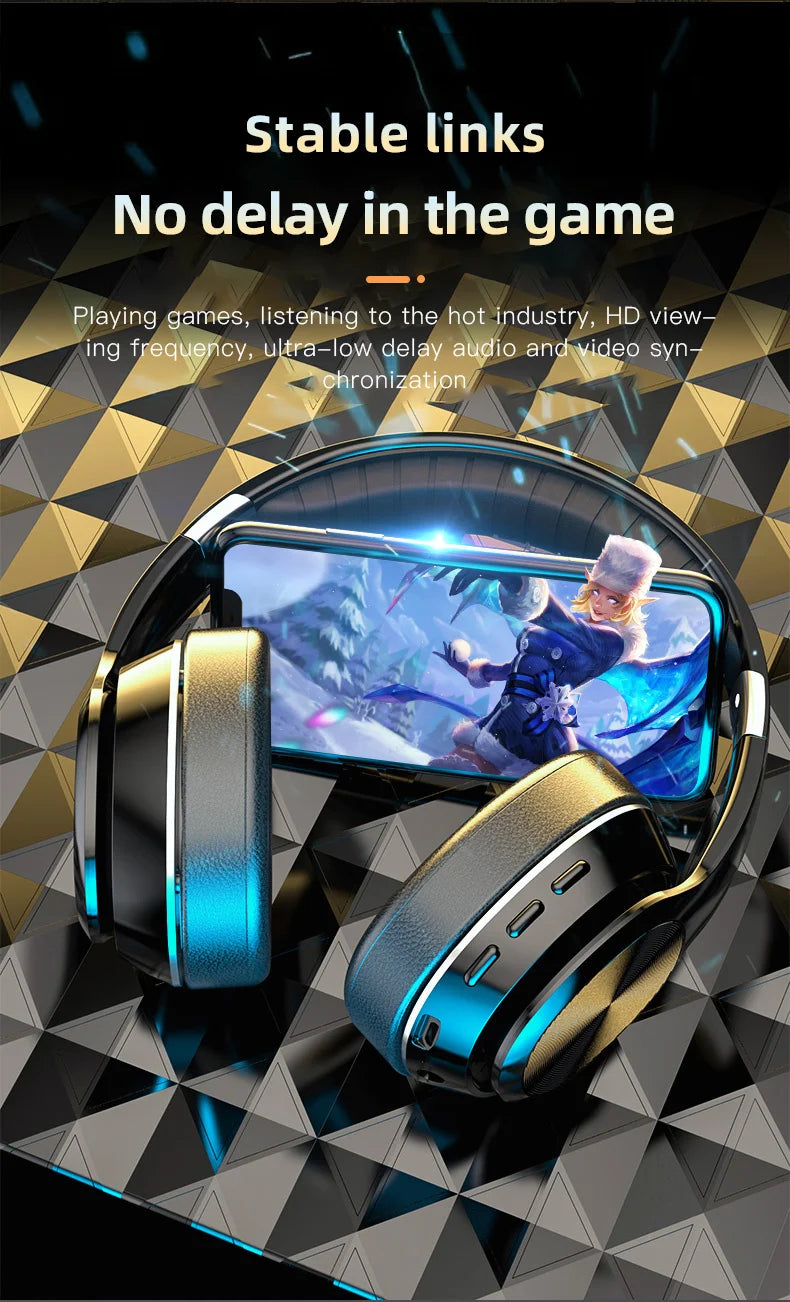 Xiaomi Wireless Headset HiFi Headphones with Mic Foldable Over Ear Bluetooth 5.0 Headphone Support TF Card/FM Radio for Phone PC