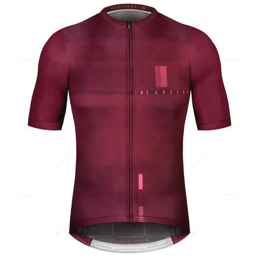 New Pro Team Men’s Cycling Jersey Set – Breathable Anti-UV Short Sleeve Bicycle Clothing Maillot Ciclismo