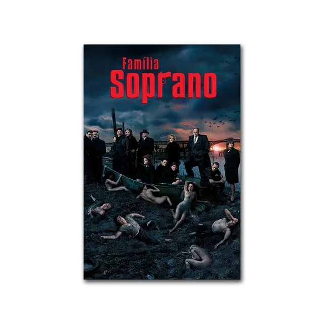 The Sopranos Poster  Classic TV Series Family Canvas Prints  Wall Art Pictures for Living Room Decor  Home Decor Painting
