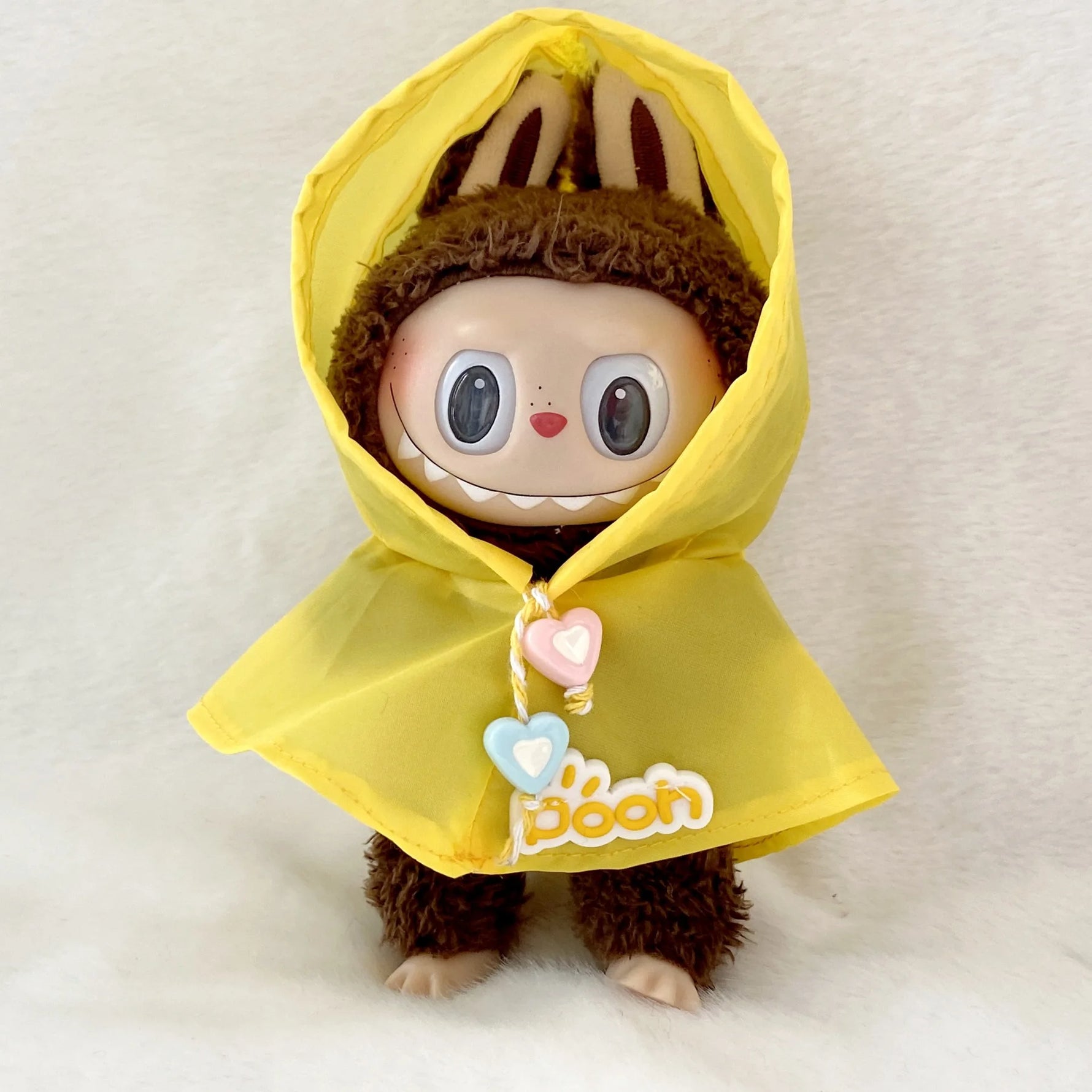 15-17cm Labubu Doll Clothes Dolls Raincoats Waterproof Rain Boots Shoes Set Clothing for Labubu Outfit Match Accessories Toys
