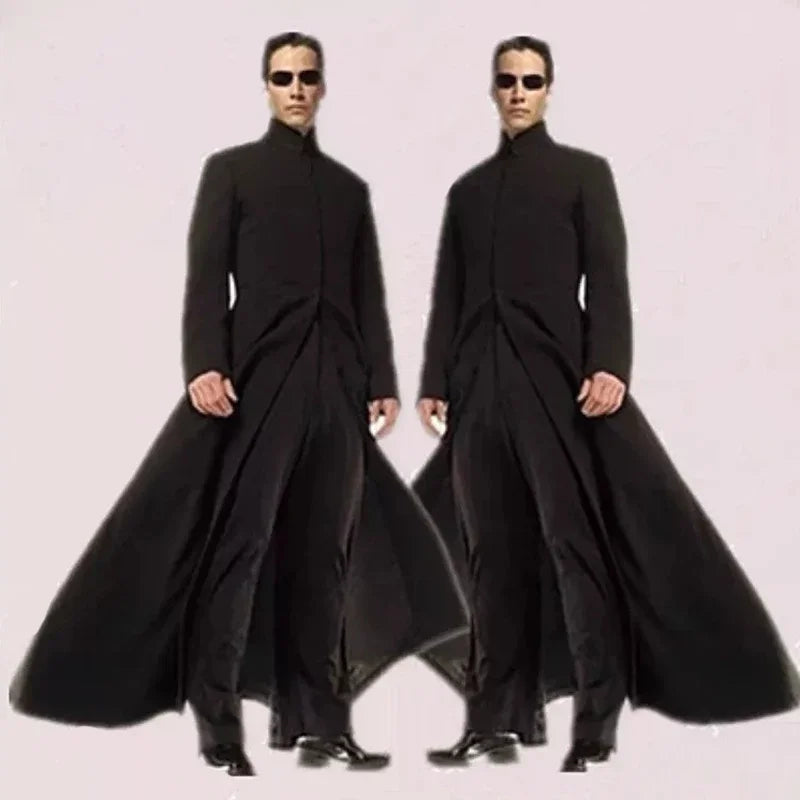 Matrix cosplay custom black cosplay costume neo trench coat Halloween party costumes for men cos play prop accessories
