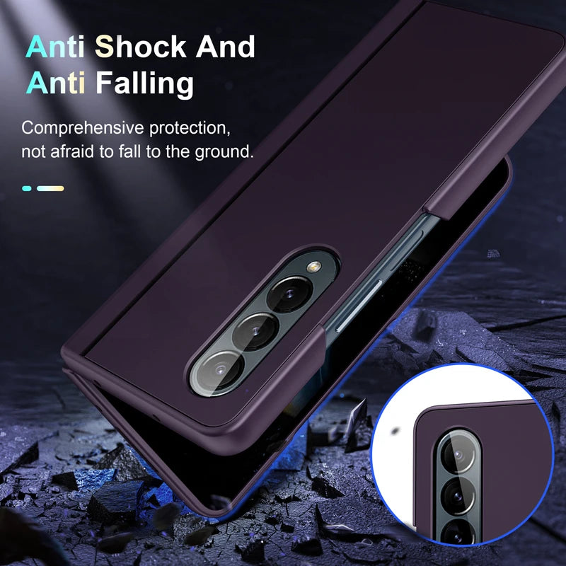 For Samsung Galaxy Z Fold 4 5 6 7 Case Ultimate Touch Feeling PC Bracket Folding Anti-fall Full Protection Cover For Z Fold4 5