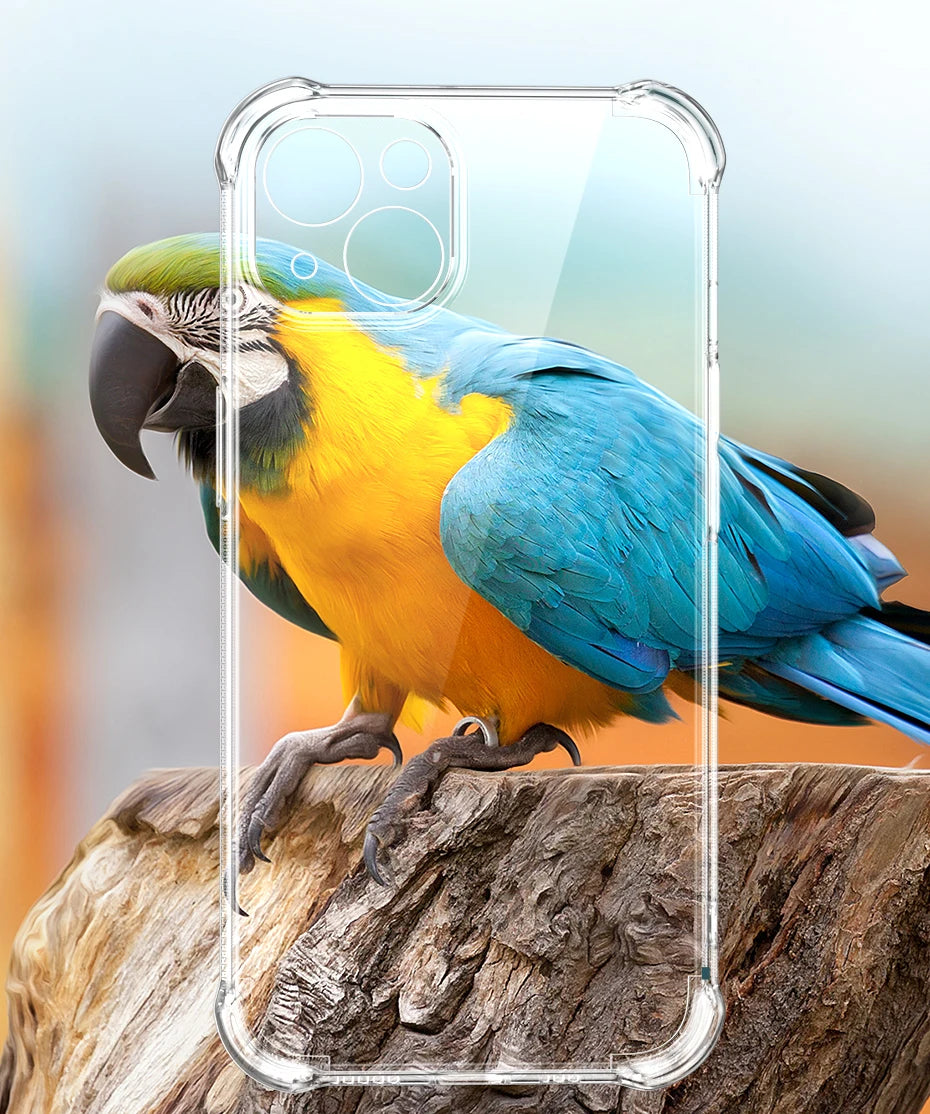 UGREEN Airbags Case for iPhone 15 14 13 Pro Max Shockproof Clear Case for iPhone 15pro Lens Protection Cover TPU Phone Case