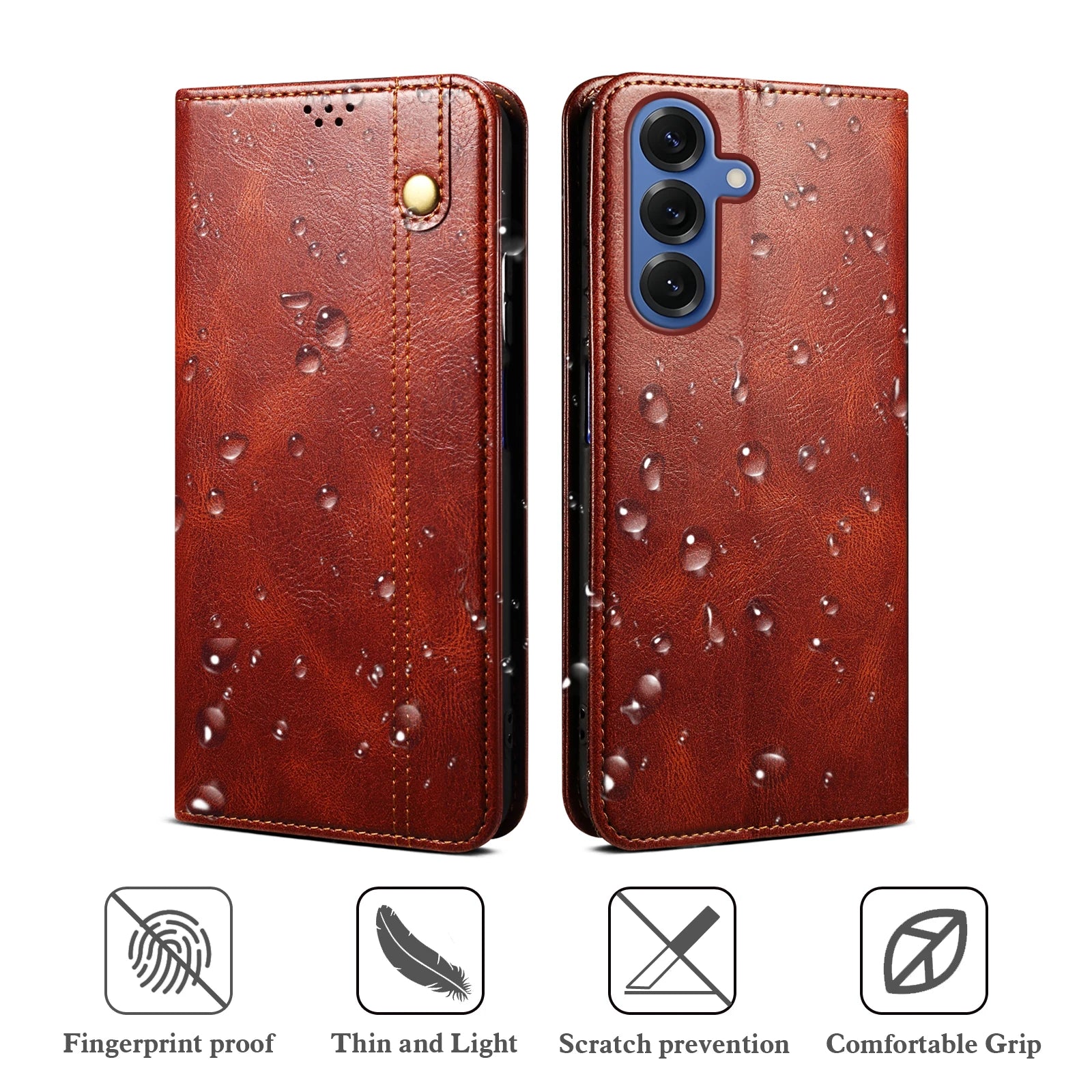 Leather Flip Wallet Case For Samsung Galaxy S25 S23 S22 S21 S20 FE S24 Plus S25 Ultra Book Case Cards Holder Funda Protect Cover