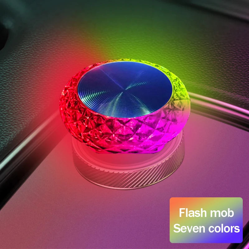 Car USB Ambient Light Mini LED Decorative Atmosphere Lamps for Auto Interior Environment Light Computer Portable Light Plug Play