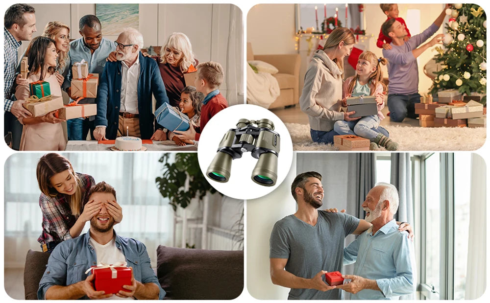 20x50 Military Binoculars for Adults with Smartphone Adapter With BAK4 Prism FMC Lens Telescope Tactical Binoculars for Hiking