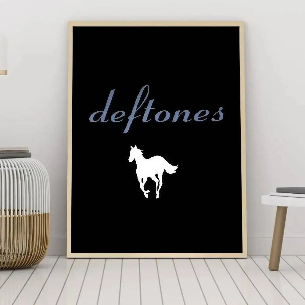 D-Deftones Private Music Poster Self-adhesive Art Waterproof Paper Sticker Coffee House Bar Room