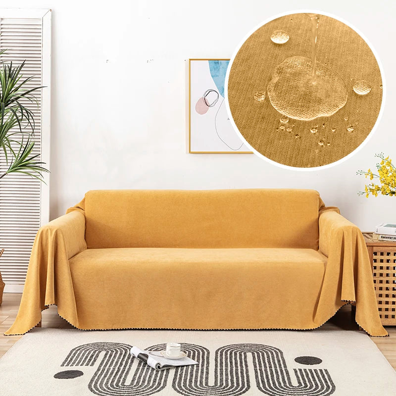 Waterproof Sofa Blanket Multipurpose Solid Color Blankets Dust-proof Fabric All-weather Anti-scratch Pet Home Living Room Decor
