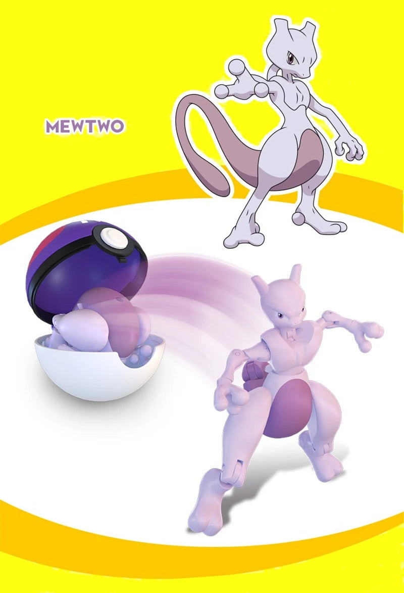 Pokemon Figures Toys Pocket Monsters Ball Model Pikachu Gengar Pokeball Dragonite Snorlax Pokeball Action Figures Toy