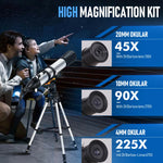 Astronomical Telescope With Finderscope 675 Time Zoom High-definition Moon Viewing Telescope With Phone Rack Refractor Telescope