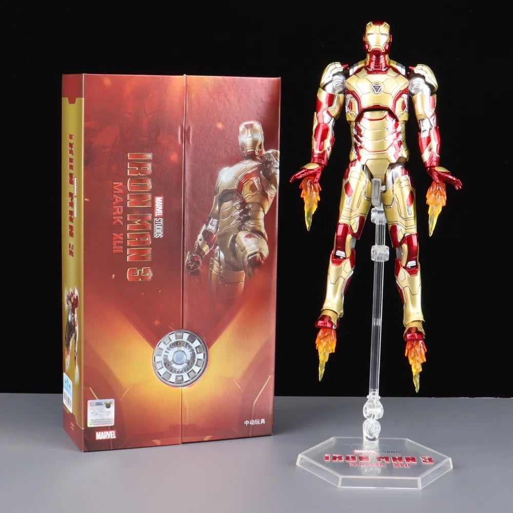 Marvel Avengers ZD Toys Iron Man MK3 MK1 MK6 MK7 MK5 Tony Stark Iron Patriot War Machine Action Figure Ironman Collect Toy Gift