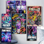 1pc F-Fortnites Game Poster Stickers Print Wall Art Canvas Painting Waterproof For Living Room Bedroom Home Decor