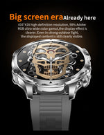 AK75 Smart Watch Flashlight 1.9inch Men Outdoors Sports Fitness Tracker 700mah Large Battery BT Calling LED Light Smartwatch