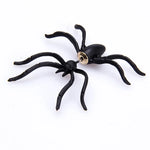 Halloween Party DIY Decoration 3D Horror Personality Black Spider Earrings Jewelry Piercing Earrings Clothing Decoration Supplie